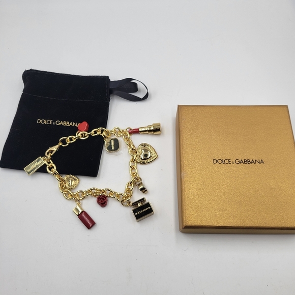 Dolce & Gabbana Gold-Tone Makeup Charm Bracelet - Picture 1 of 16
